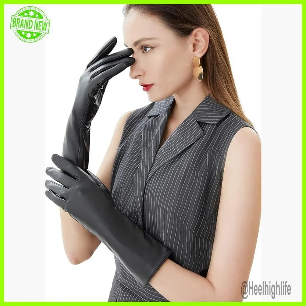Genuine Leather Touchscreen Gloves X-Large Winter Warm Lined Elegant